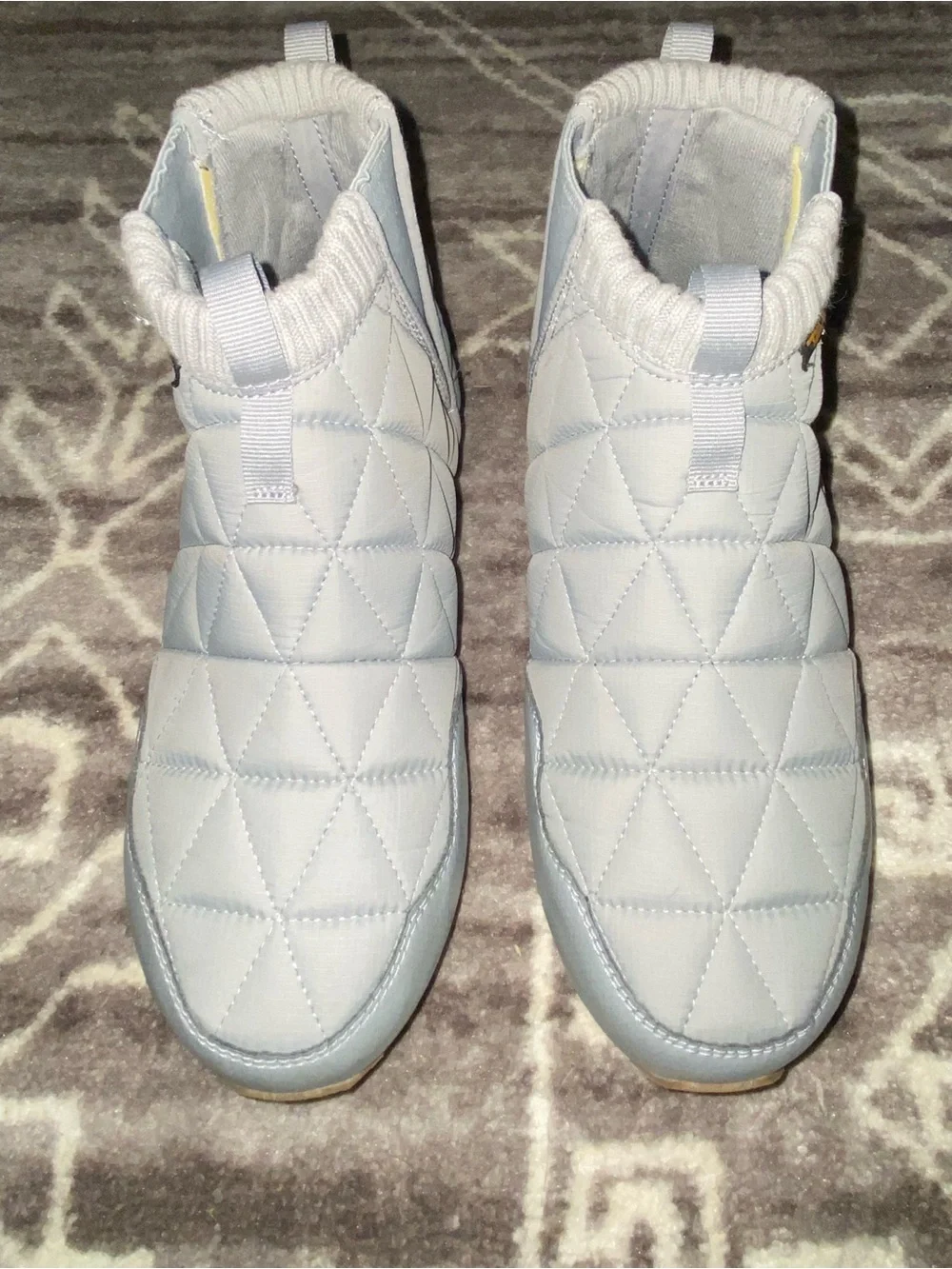 Teva Quilted Slip-On Bootie in Light Gray with Tan Sole